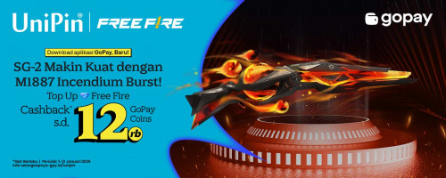 M1887 Incendium Burst Hadir di Free Fire, Top Up Pakai GoPay Lebih Hemat!